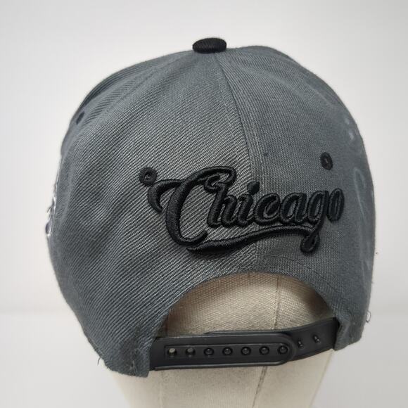 Chicago Premium Snapback Cap Gray One Size Adjustable Embroidered Vented Holes - Picture 6 of 9